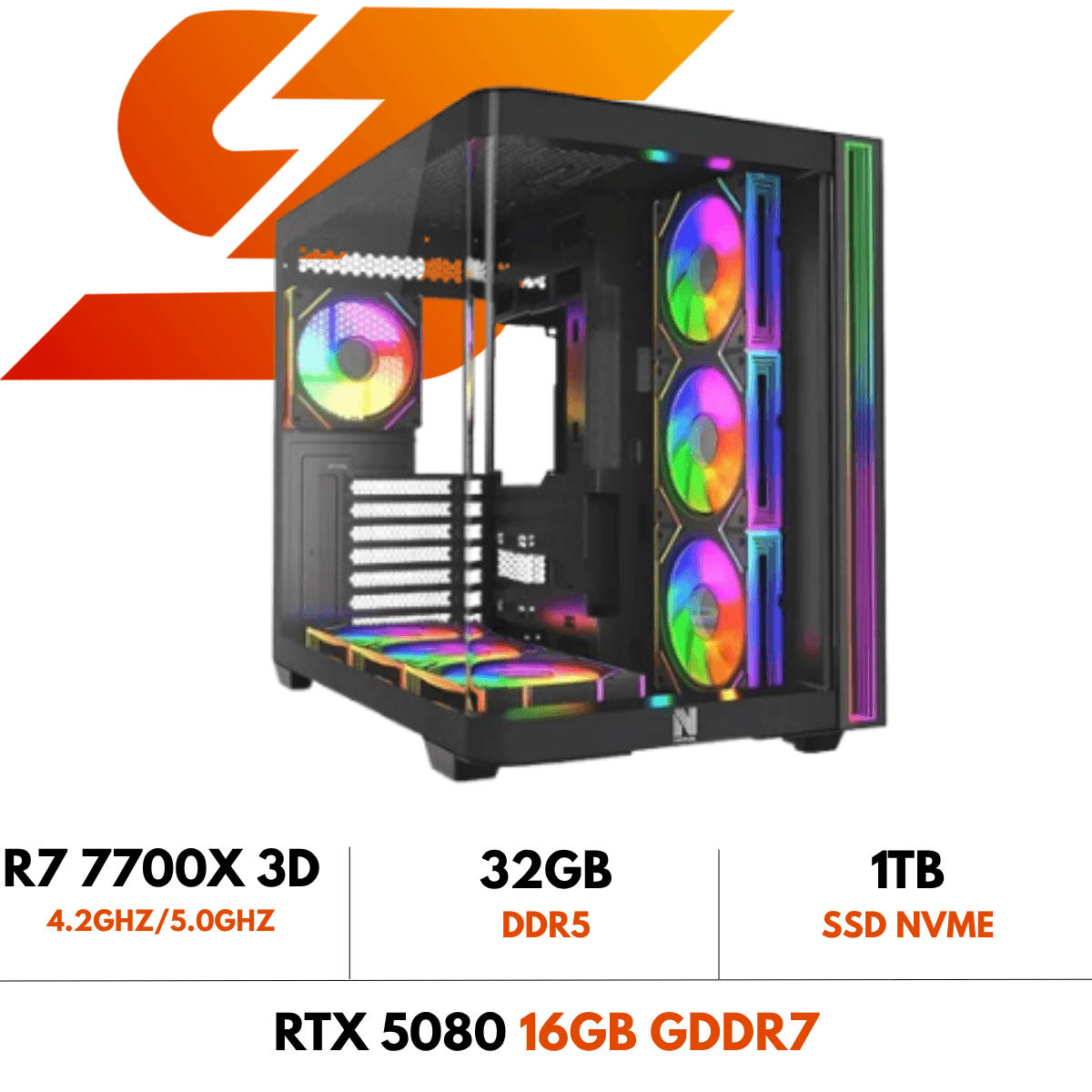 PC Gamer SiliconTech – Ryzen 7 7800X 3D / RTX 5080 16Go / 32Go DDR5 / 1To NVMe